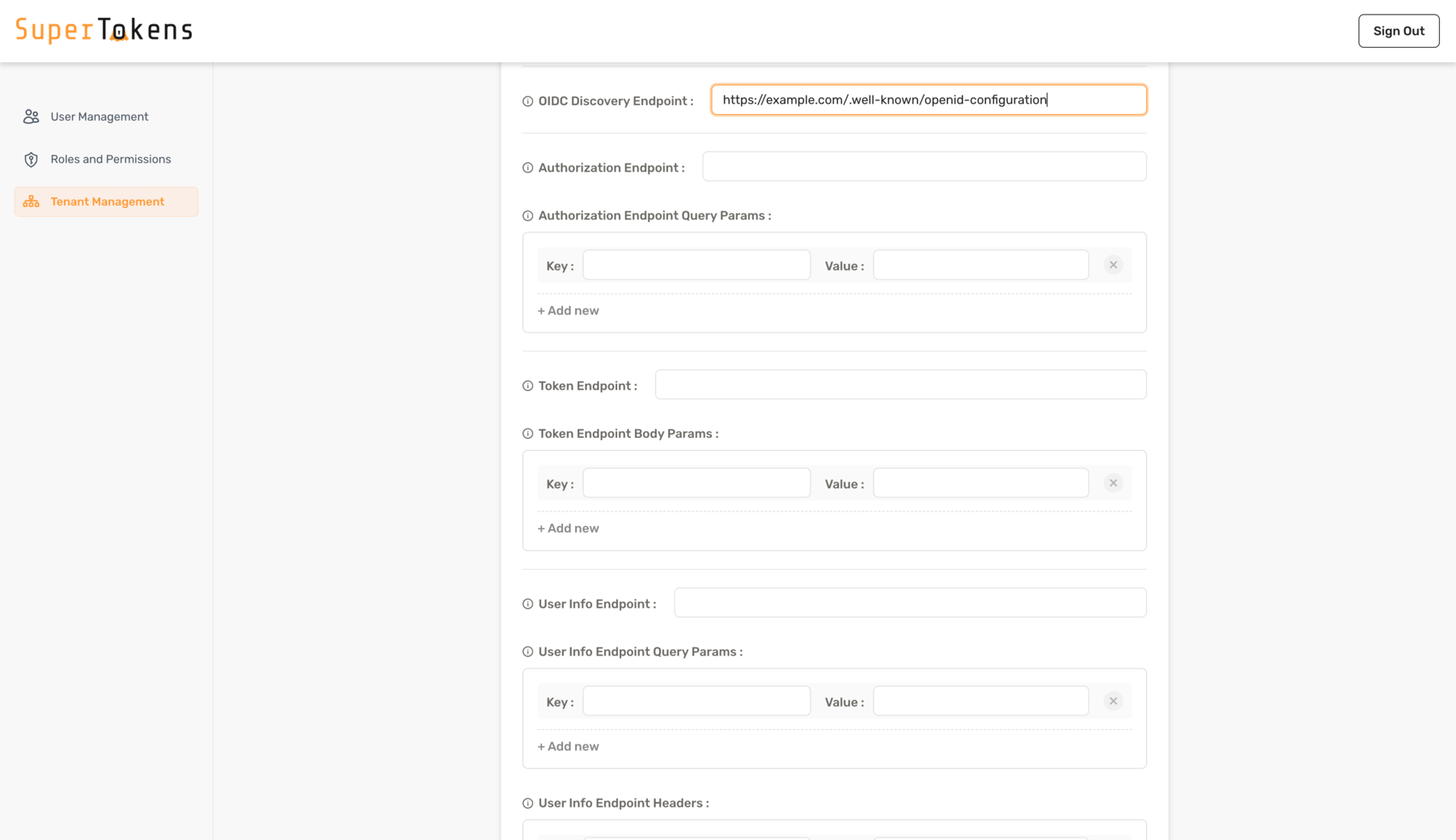 OpenID config